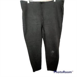 Soft Surroundings The Ultimate Black Denim Pull On Jeans Sz XL Minimalist
